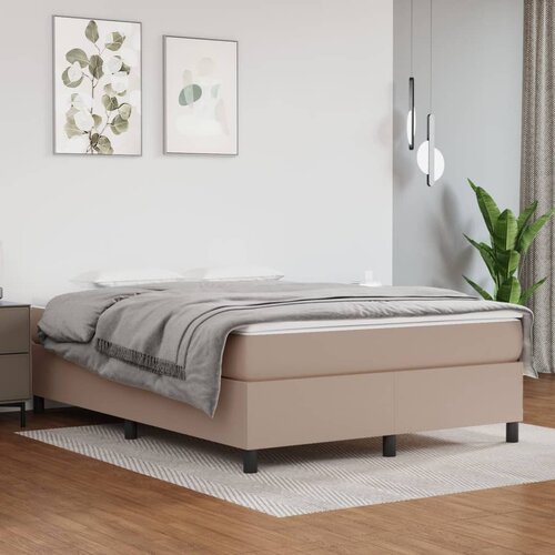 The Living Store Posteljni okvir kapučino 140x190 cm umetno usnje - Box Spring Posteljni Okvir, (21517586) Slike