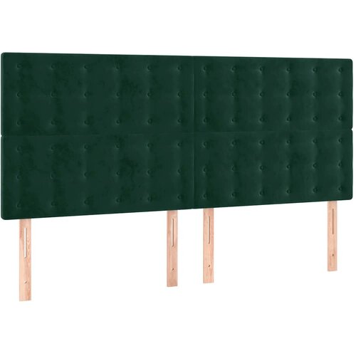  LED uzglavlje tamnozeleno 160x5x118/128 cm bar&amp;scaron;unasto Slike