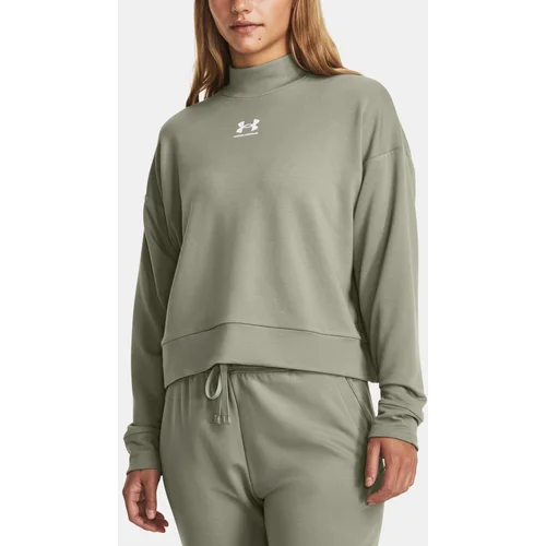 Under Armour Sweatshirt UA Rival Terry Mock Crew-GRN - Women