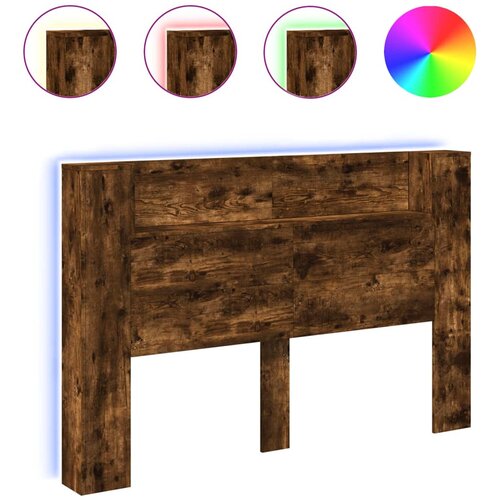 Maison Chic posteljno vzglavje - vzglavna omarica - nočna omarica led dim. hrast 160x16,5x103,5 cm, (21705807) Cene