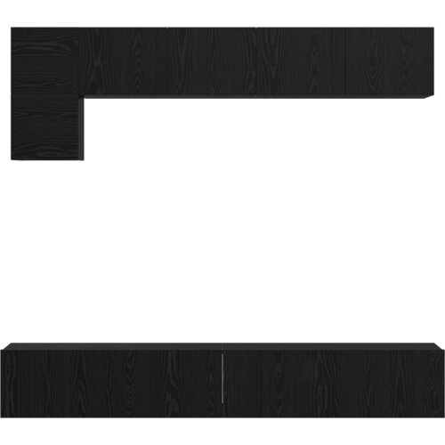 vidaXL Komplet TV omaric s polico Drugo 5 pcs Črni hrast 100 x 30 x 30 cm Cene