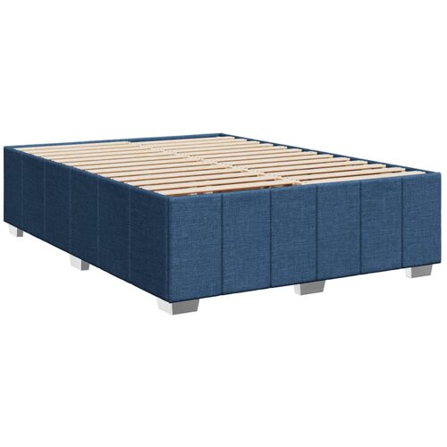 vidaXL Posteljni okvir moder 140x190 cm blago, (21309435) Cene