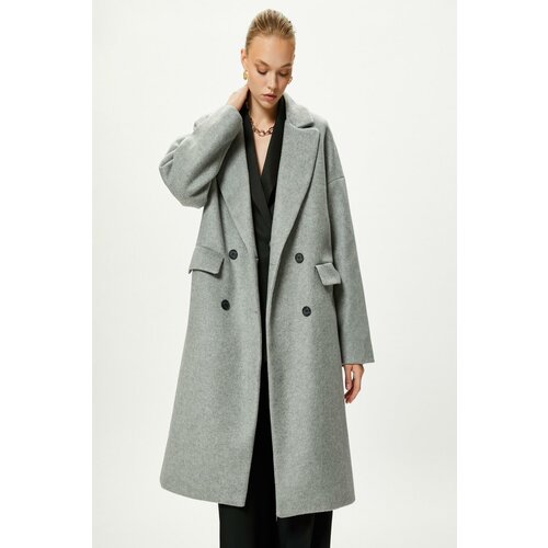 Koton Women's Gray Melange Coat Cene