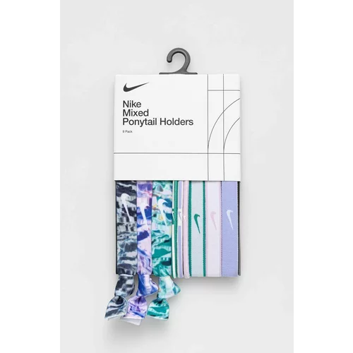 Nike Gumice za kosu 9-pack boja: ljubičasta