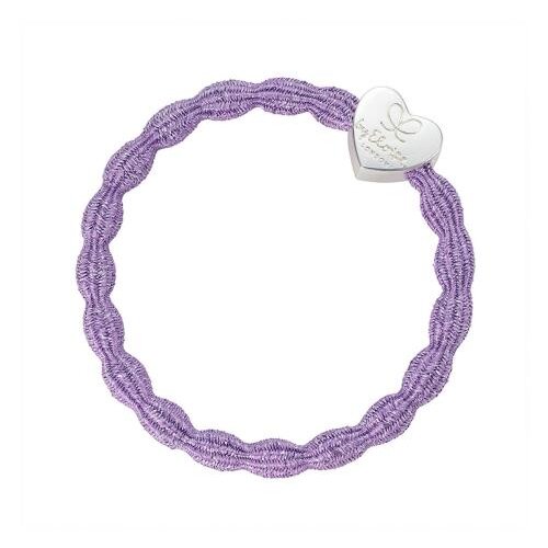 By Eloise London Metallic Silver Heart Lilac gumice za kosu Cijene