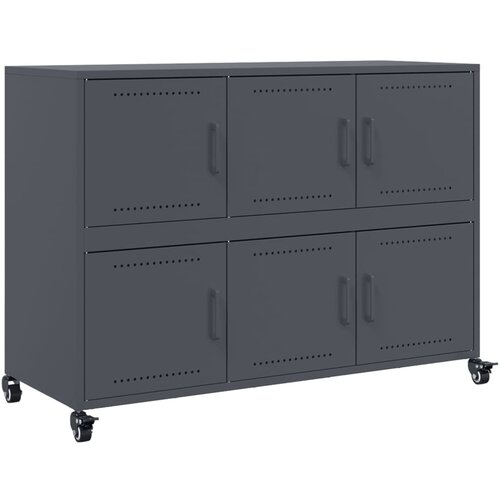 Maison Chic Komoda - Predalnik antracitna 100,5x39x72 cm jeklo, (21715579) Slike
