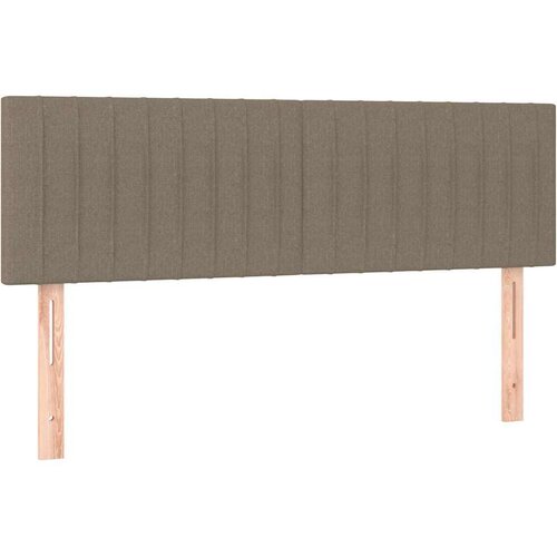  Krevet s oprugama i madracem smeđesivi 140x200 cm tkanina Slike