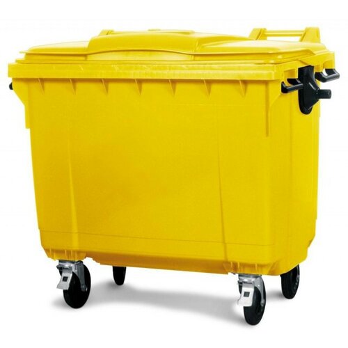  kontejner za otpatke 1100 litara - Ravan poklopac - Žuti 497968 Cene
