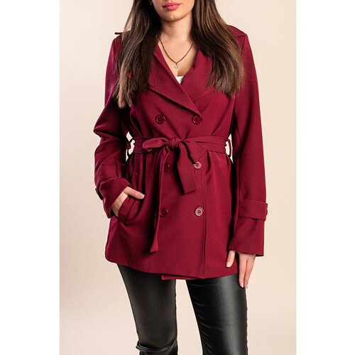 Fenzy Elegantni Kratki Baloner Na Gumbe, Bordo Slike
