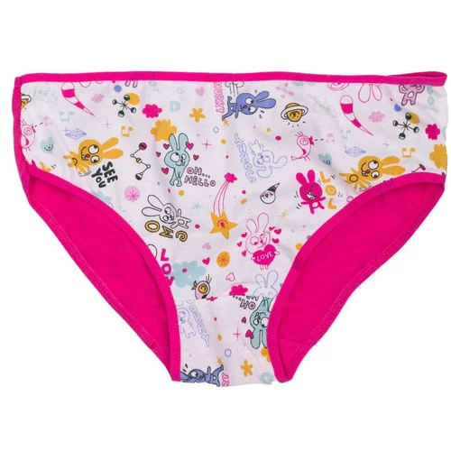 Fashion Hunters White and pink panties for a girl with colorful patterns