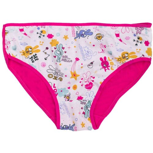 Fashion Hunters White and pink panties for a girl with colorful patterns Slike