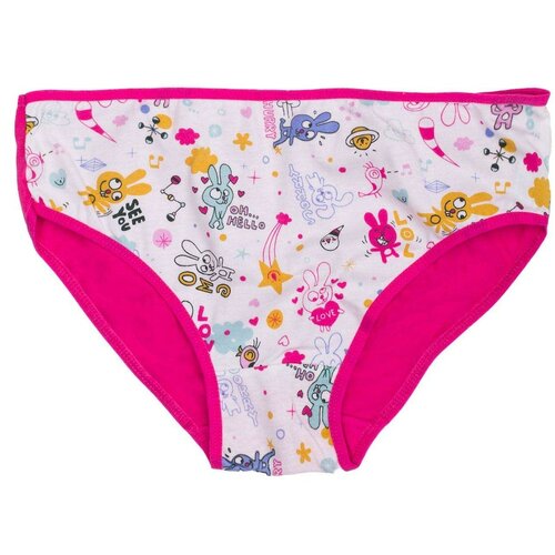 Fashion Hunters White and pink panties for a girl with colorful patterns Slike