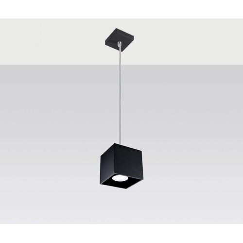  Sollux SL.0060 - Zavesni luster na sajli QUAD 1 1xGU10/40W/230V crna Slike
