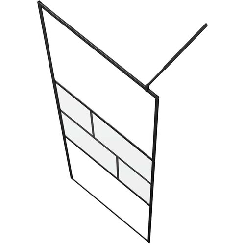  Zid za walk-in tu&amp;scaron; Crna 80 x 195 x 0.5 cm Staklo i aluminij Slike
