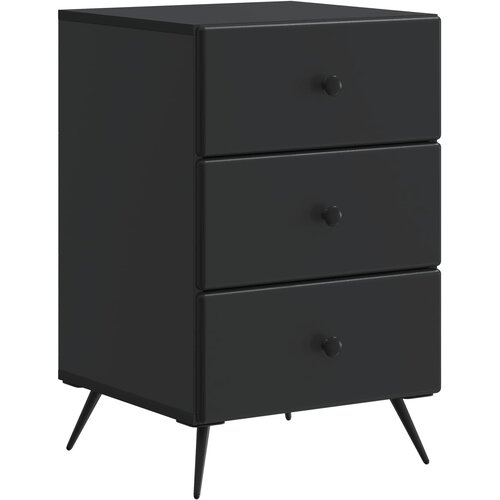  Noćni ormar Crna 43 x 41 x 66,5 cm Konstruirano drvo Slike