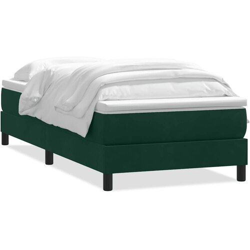 Box Spring krevet s madracem tamnozeleni 80x220 cm bar&amp;scaron;un Slike