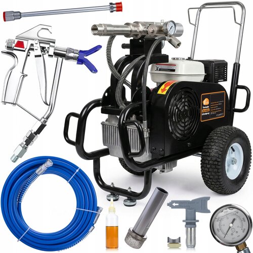 Rosfix Set Tornado Pro RTG6 &ndash; Airless Brizgalna Naprava Bencinska | 6.6 KM, 7.3 L/min, 3300 PSI, Cev 15 m 3/8", &Scaron;oba 241, Brizgalna Cev 50 cm, (5000356524) Cene