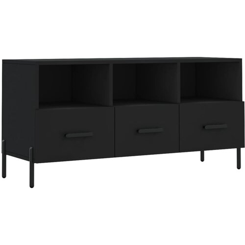 Maison Chic TV omarica - TV enota - Televizijska omarica črna 102x36x50 cm inženirski les, (21700111) Slike
