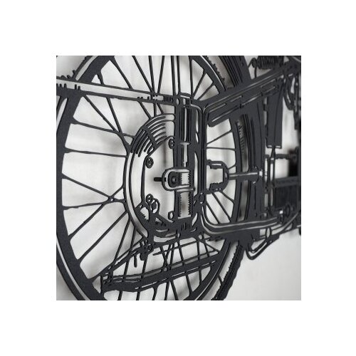 Wallxpert APT222LS Zidna dekoracija Cafe Racer, 100x47cm, Crna Slike