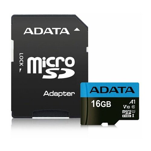 Adata UHS-I MicroSDHC 16GB class 10 + adapter AUSDH16GUICL10A1-RA1 memorijska kartica Slike