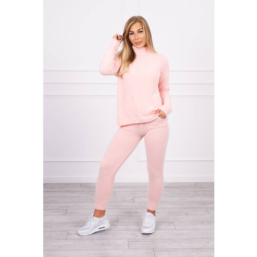 Kesi Two-piece powder pink alpaca sweater set Cijene