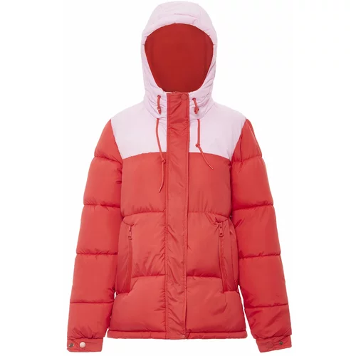 FUMO Zimska jakna pastelno roza / vatreno crvena