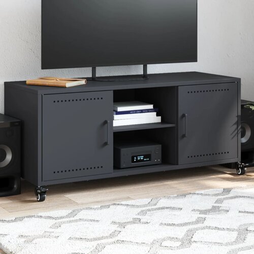  TV ormarić antracit 100,5 x 39 x 43,5 cm čelik Antracitno siva Slike