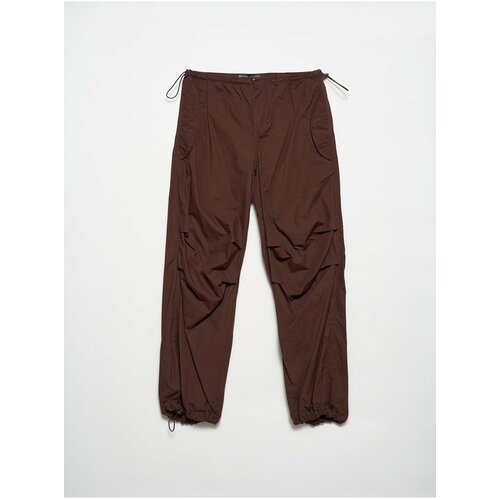 Dilvin 70400 Parachute Trousers-Brown Slike