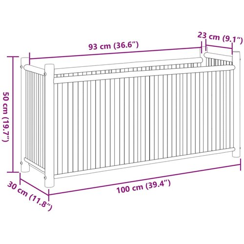  Sadilica 100 x 30 x 50 cm od bambusa Slike