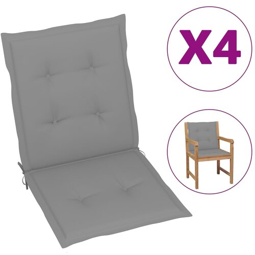 VidaXL Blazine za vrtne stole 4 kosi sive 100x50x3 cm Slike