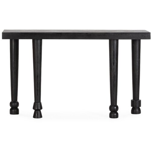 MOME Črna stranska mizica iz masivnega manga 40x130 cm Inaya – Cene