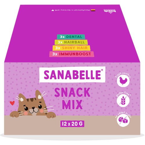 Sanabelle Snack Mix 4 vrste za mačke - 12 x 20 g Slike