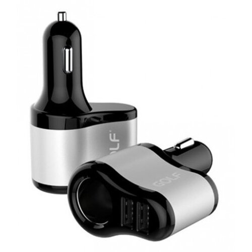 Golf auto punjač 2USB + utičnica GF-C14 Slike