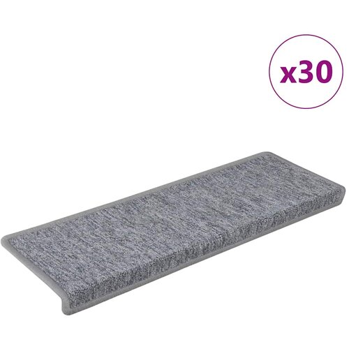 vidaXL Podloge za stopnice 30 kosov 65x21x4 cm bela in siva Cene