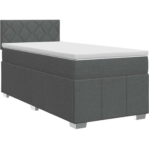  Boxspring krevet s madracem Tamnosiva 90 x 190 cm Tkanina Slike