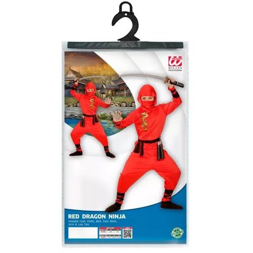 Widmann Ninja zmaj kostum - 116 cm, rdeča Cene