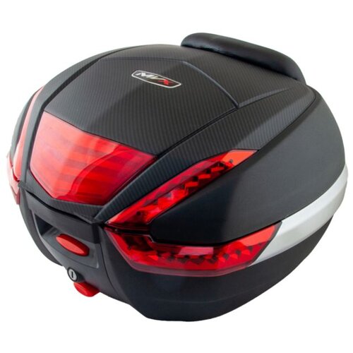 Moto kofer zadnji MVX 38 l, crni, sa reflektorom, naslonom i karbonskom za&scaron;titom Cene