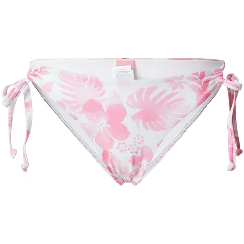 Hunkemöller Bikini hlačke 'Tropical' svetlo roza / bela