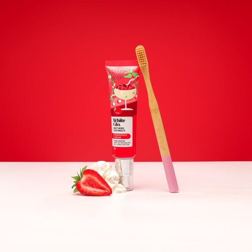 White Glo Whitening Toothpaste Strawberries and Cream zobna pasta 70 g Slike