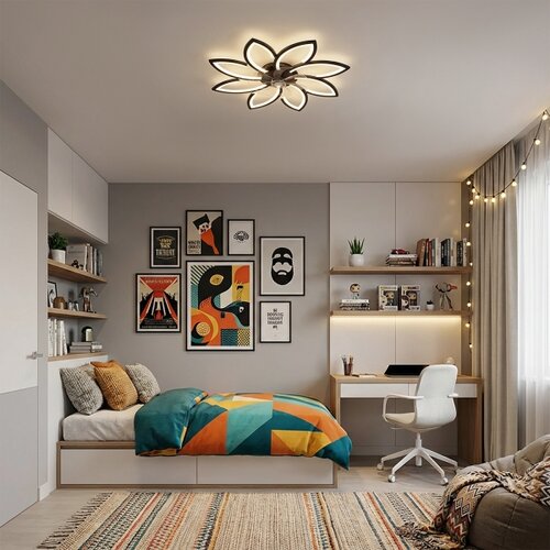 Brilagi LED prigu&amp;scaron;iva plafonski ventilator LED/43W/230V, prečnik 90 cm, crna + daljinski upravljač Slike