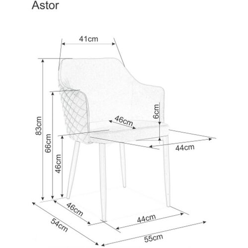 Molarem Home Stolica Astor-siva Slike