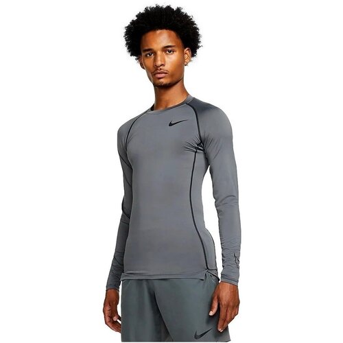 Nike Majice z dolgimi rokavi CAMISETA HOMBRE PRO DRI-FIT DD1990 Siva Slike