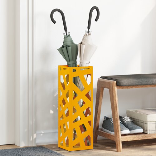 vidaXL Stalak za kišobrane Žuta boja Metal Srednji Elegantni Cijene
