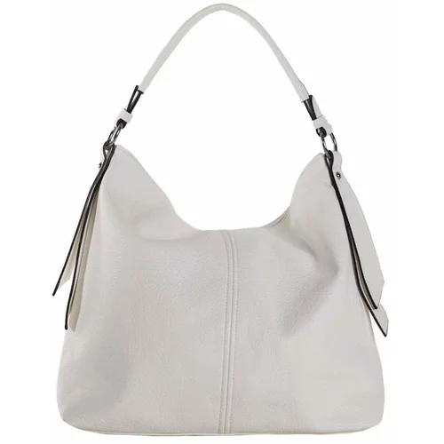 Fashion Hunters Women's white shoulder bag made of ecological leather