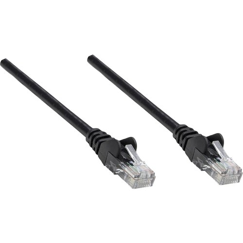 Intellinet 347440 RJ45 omrežni kabel\, Patch kabel CAT 5e U/UTP 0.25 m črna 1 kos, (20419818) Cene