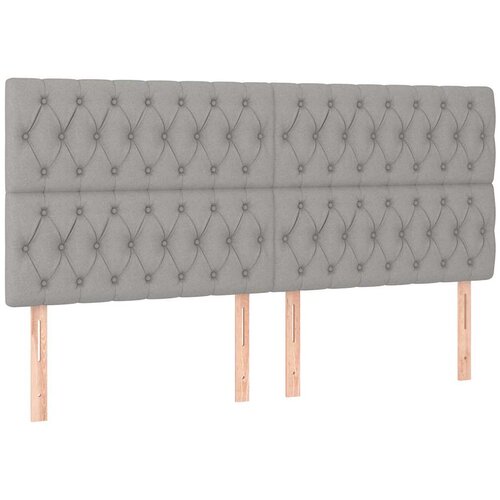  box spring s madracem LED svjetlosivi 180x200 cm tkanina Slike