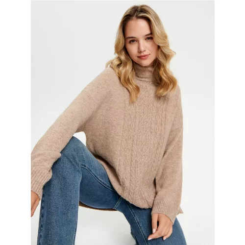 Sinsay ženski džemper od ukrasnog pletiva 3412X-80M