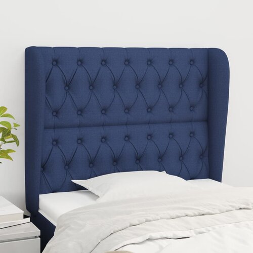  Uzglavlje s u&scaron;ima plavo 103x23x118/128 cm od tkanine Cijene
