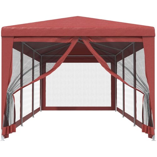  za zabave s 8 mrežastih bočnih zidova crveni 3 x 9 m HDPE Slike