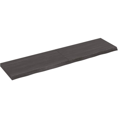 vidaXL Zidna polica tamnosiva 120x30x(2-4) cm od obrađene hrastovine Cijene